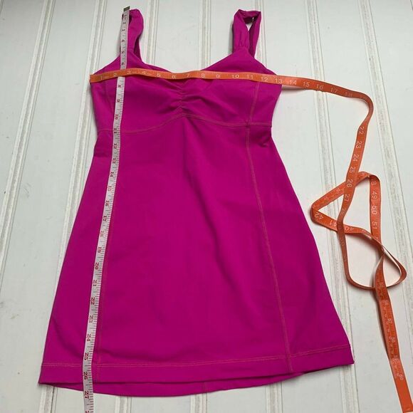 Lululemon Aria Tank Top II 4 Raspberry Hot Pink Power Luxtreme Shelf Bra Yoga - Picture 9 of 10